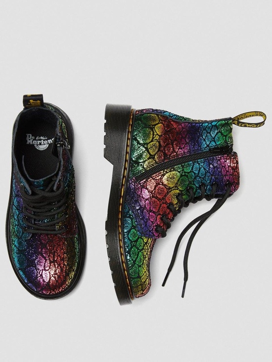 Dr. Martens Other - Dr Martens 1460 Pascaly Black + Rainbow Spot Metallic Suede Size 6